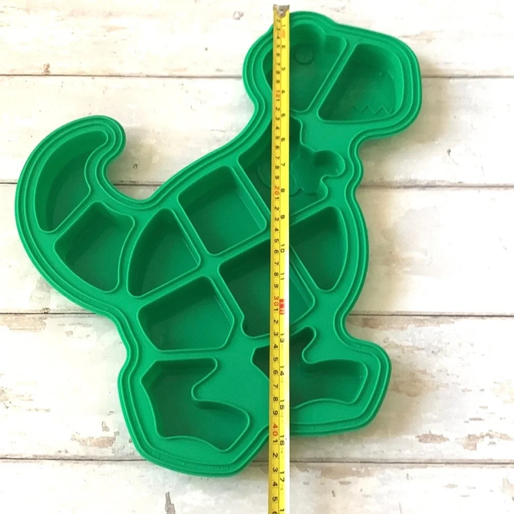 Silicone Dinosaur T-Rex Cake Treat Baking Mold Green 17in Tall x 14in Wide